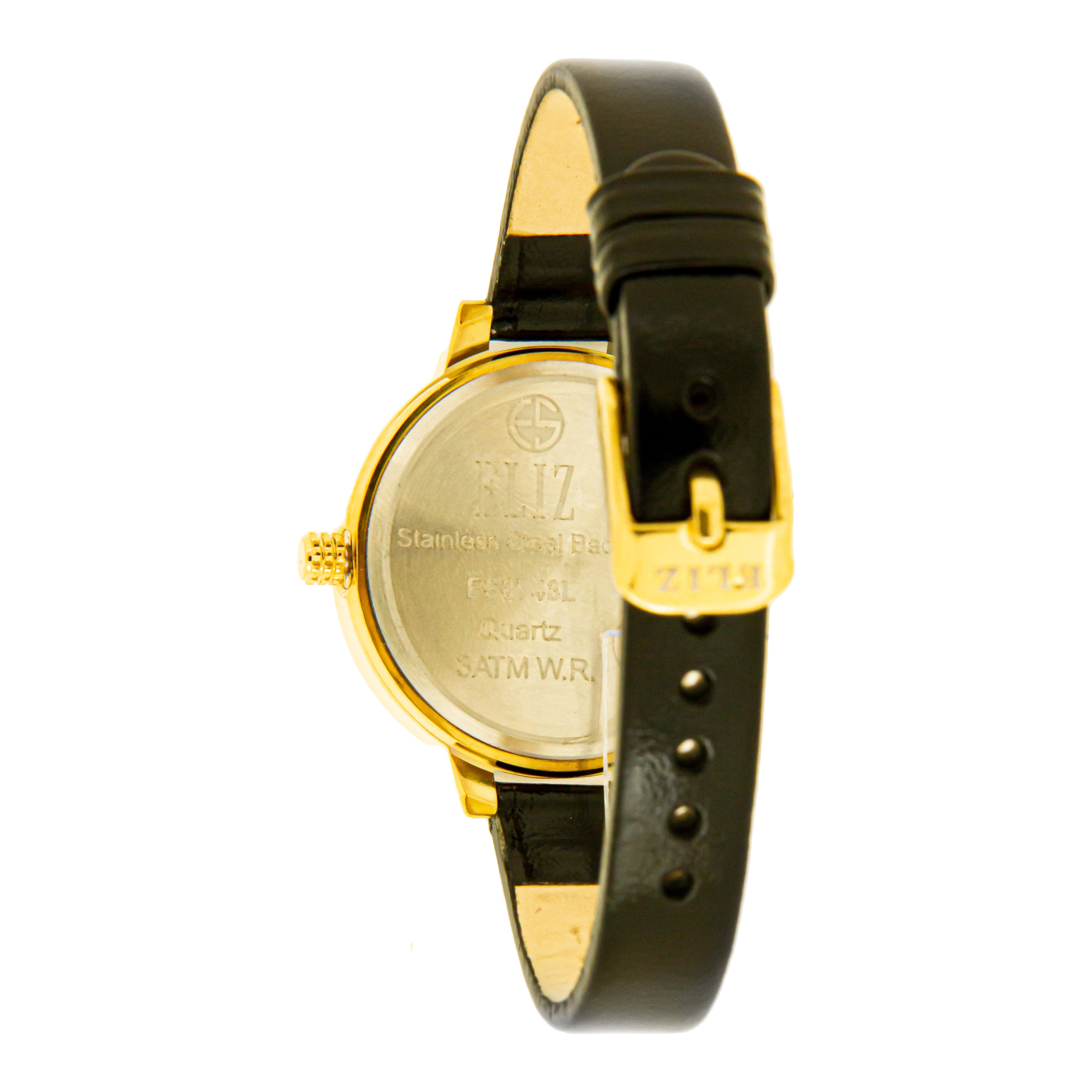 ELIZ ES8748L1GNN SS Caseback Leather Women's Watch - Back