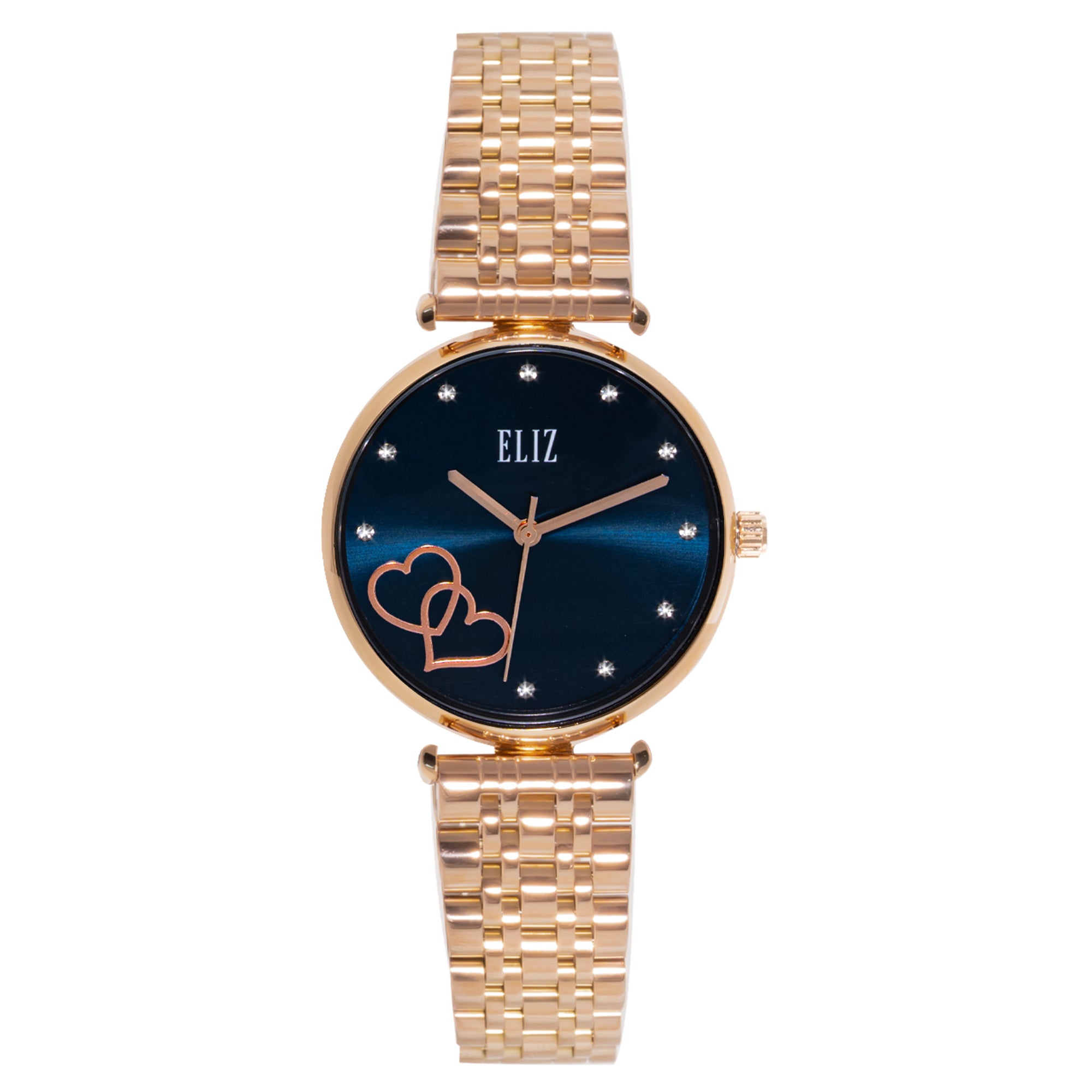 ELIZ ES8754L2RBR SS Caseback & Band Women's Watch - Front