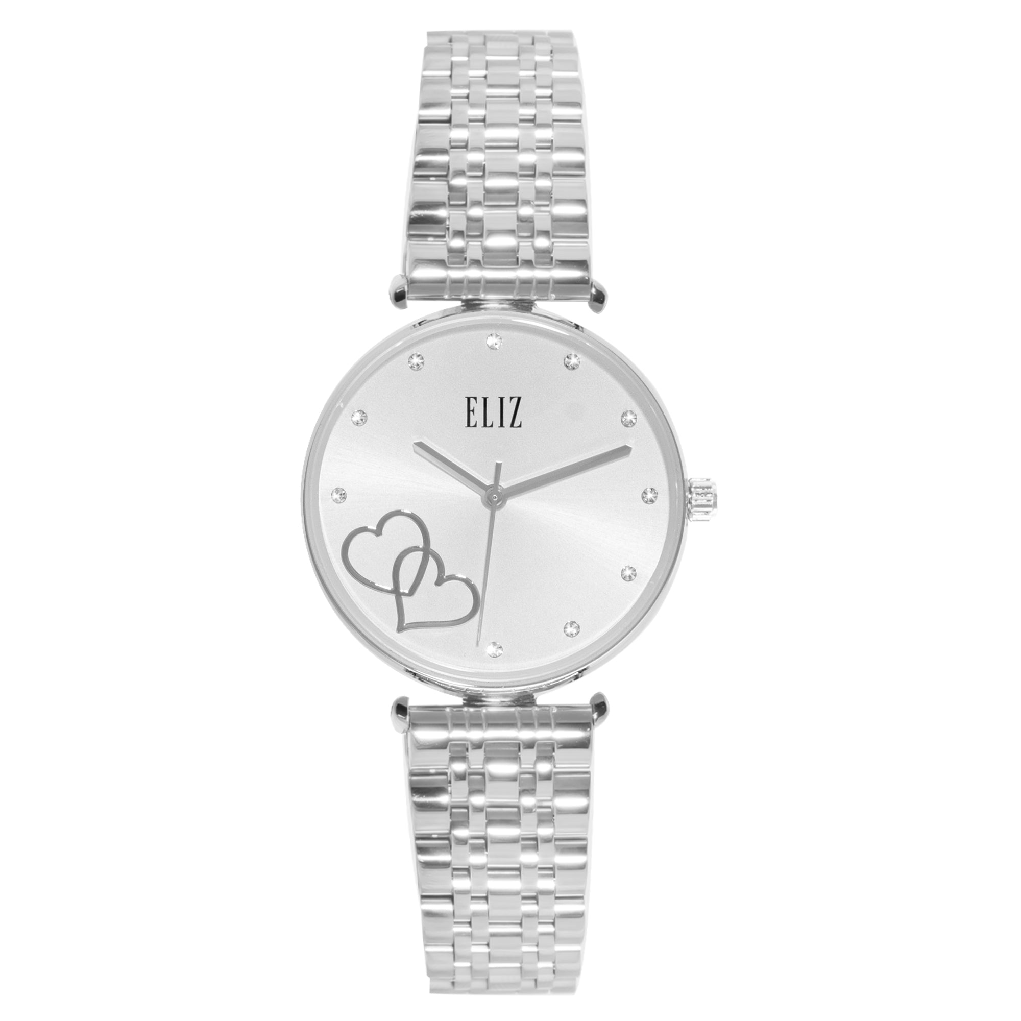 ELIZ ES8754L2SWS SS Caseback & Band Women's Watch - Front