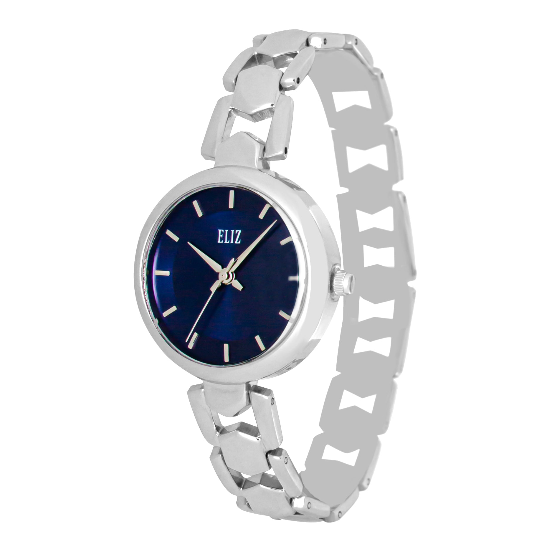 ELIZ ES8759L2SBS Metal Case and Bracelet Women's Watch - Front