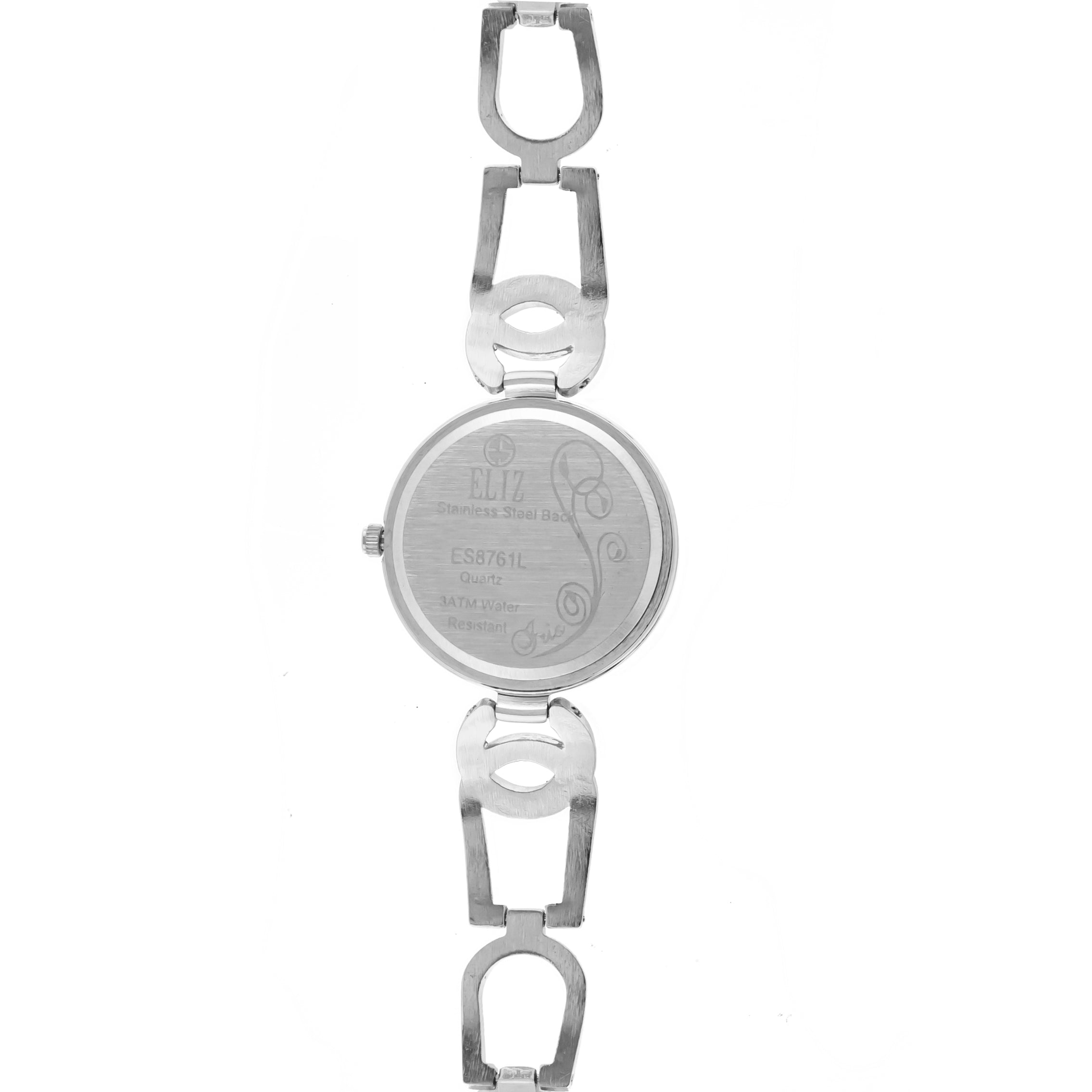 ELIZ ES8761L2SWS Metal Case and Bracelet Women's Watch - Back