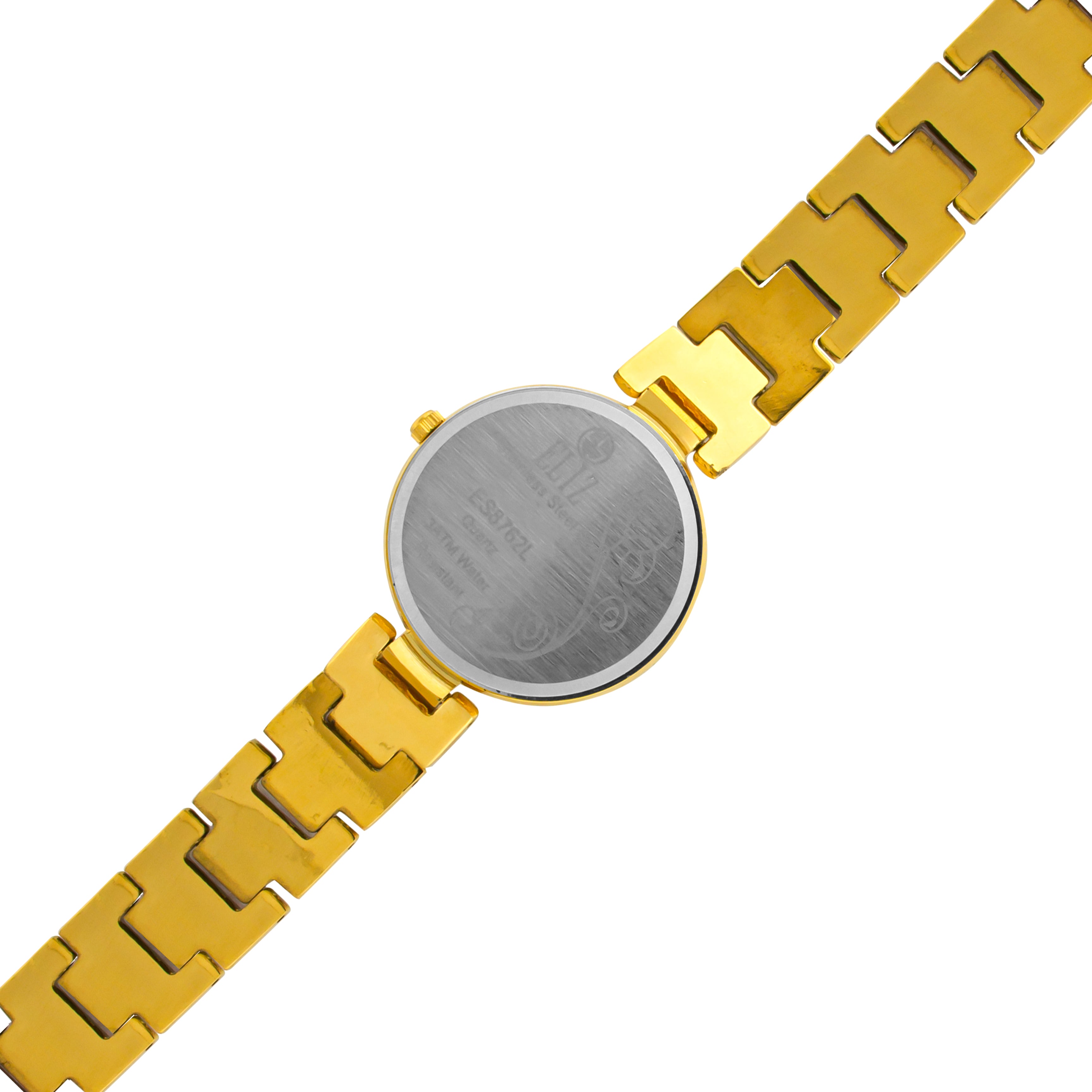 ELIZ ES8762L2GNG Metal Case and Bracelet Women's Watch - Back