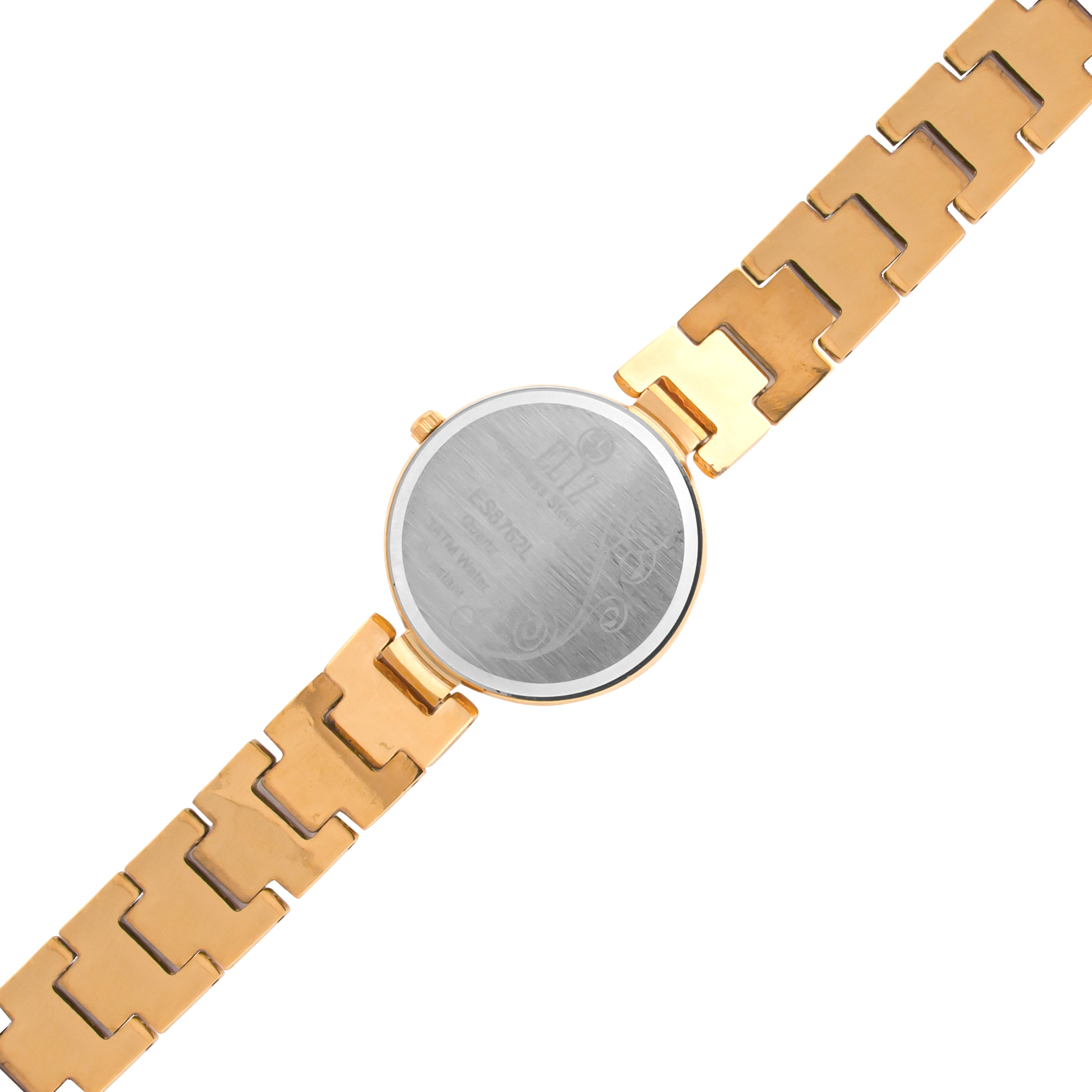 ELIZ ES8762L2RSR Metal Case and Bracelet Women's Watch - Back