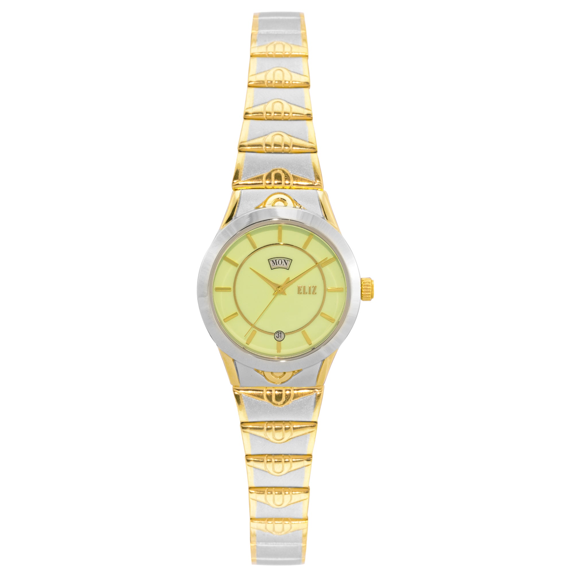 ELIZ ES8768L2TLT SS Caseback & Band Women's Watch - Front