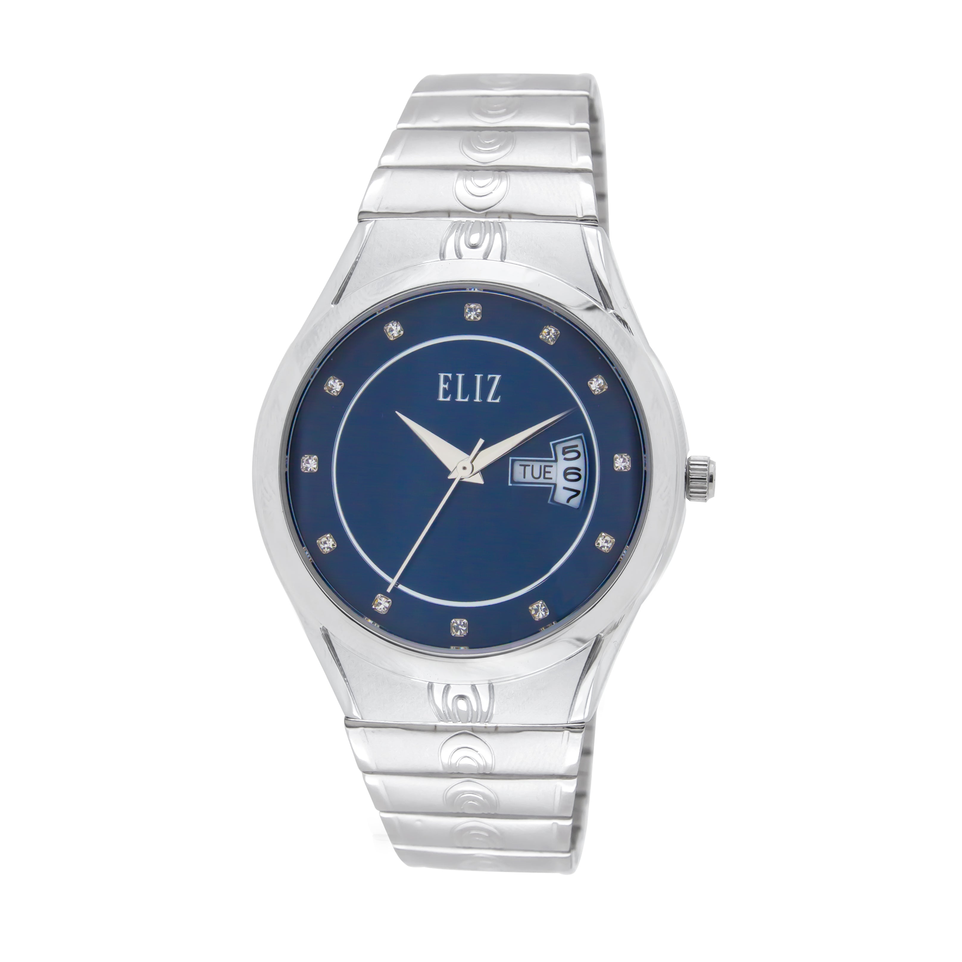 ELIZ ES8769G2SBS SS Caseback Band Men's Watch - Front