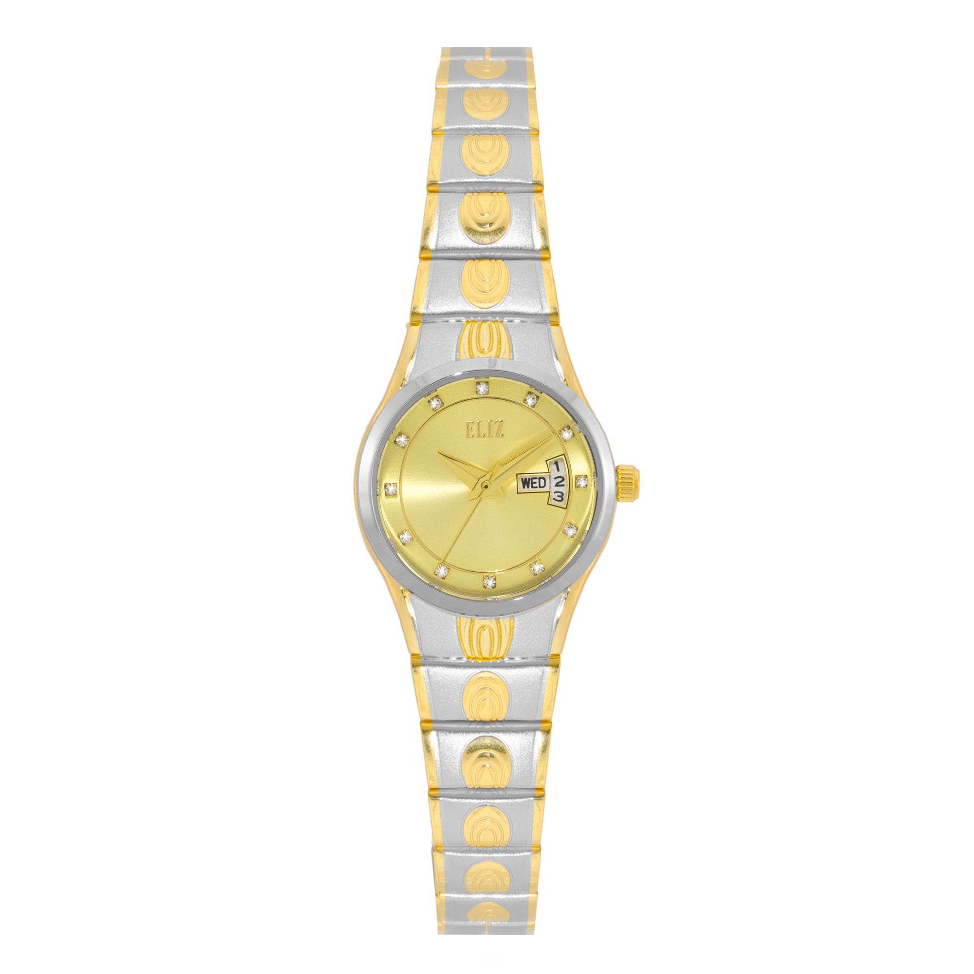 ELIZ ES8769L2TCT SS Caseback & Band Women's Watch - Front