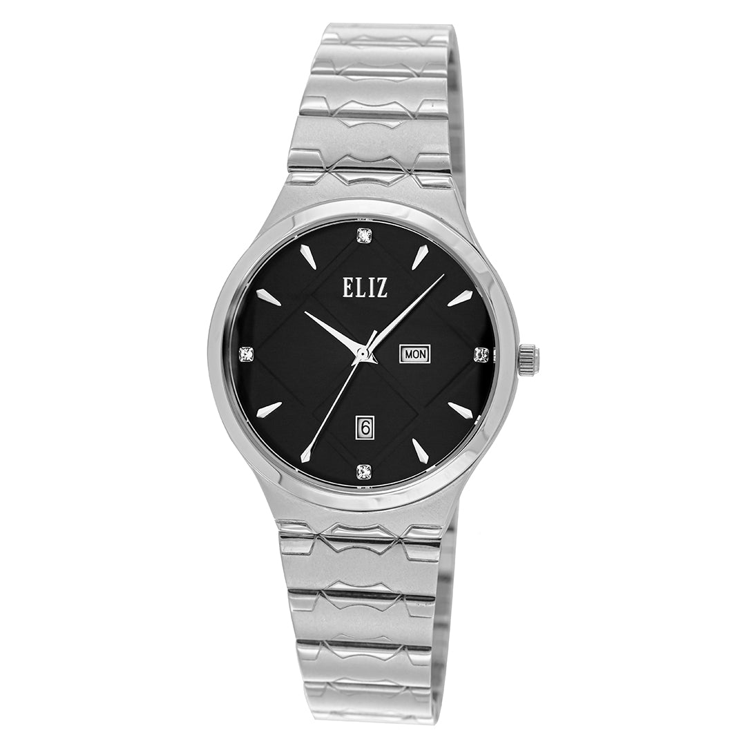 ELIZ ES8770L2SNS SS Caseback Band Women's Watch - Front