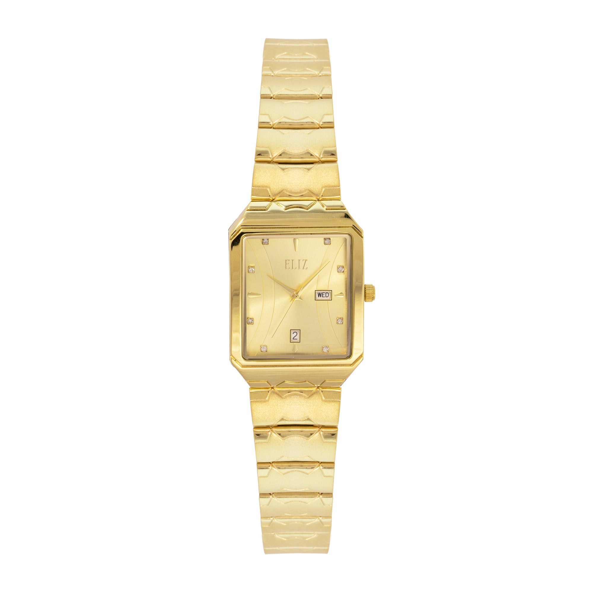 ELIZ ES8772L2GCG SS Caseback Women's Watch - Front