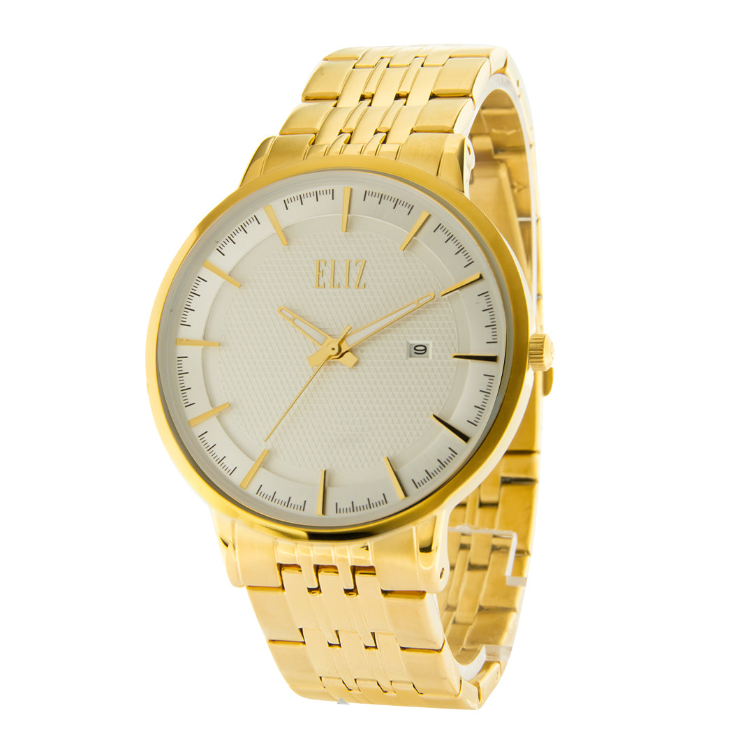 ELIZ ES8791G2GWG SS Case Band Men's Watch - Front