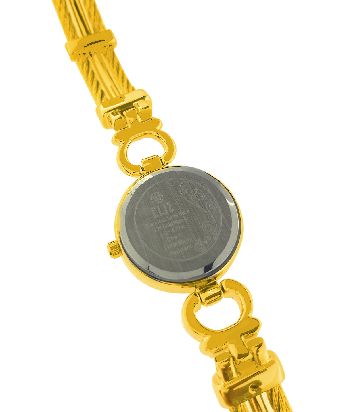 ELIZ ES8799L2GCG Metal Case and Bracelet Women's Watch - Back