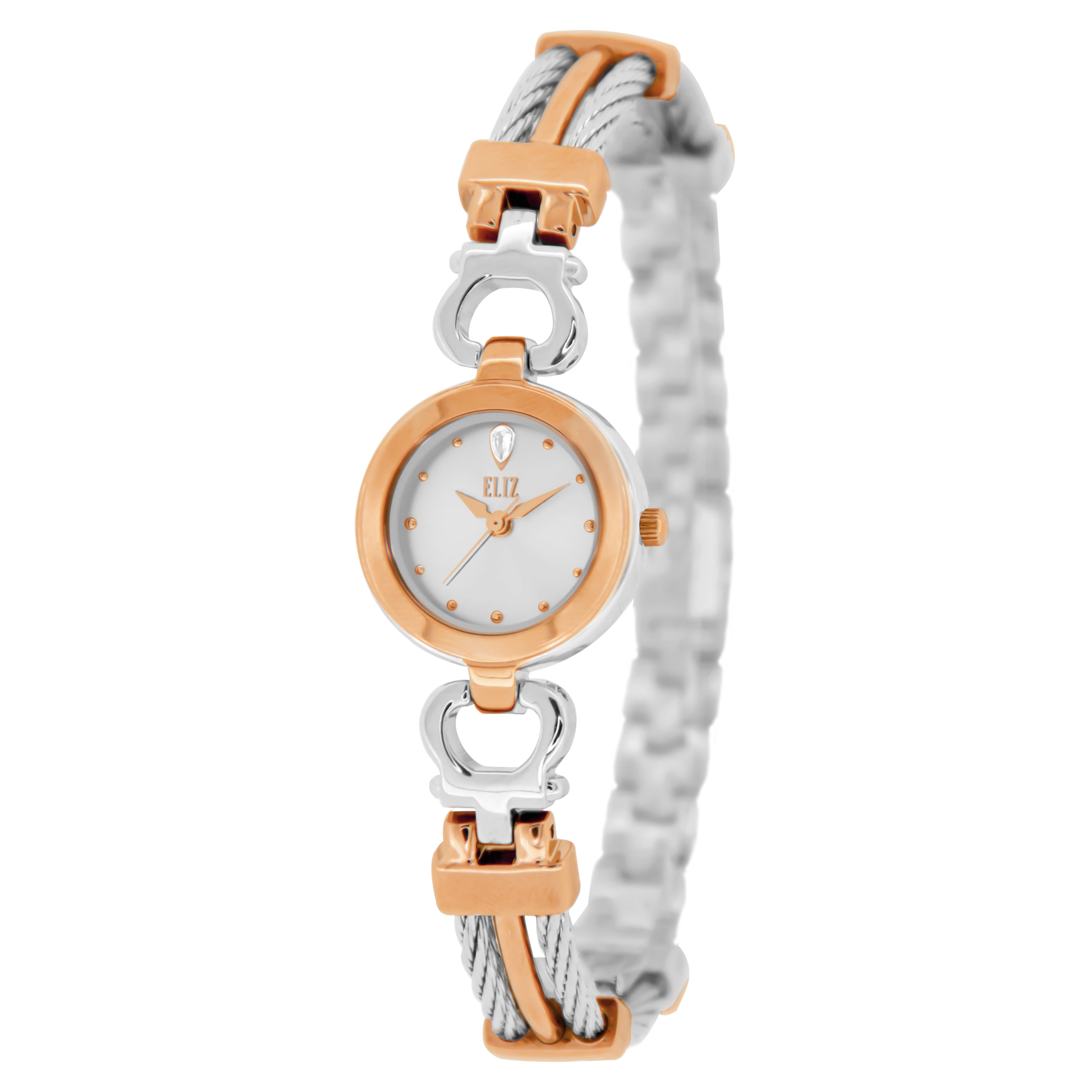 ELIZ ES8799L2UWU Metal Case and Bracelet Women's Watch - Front