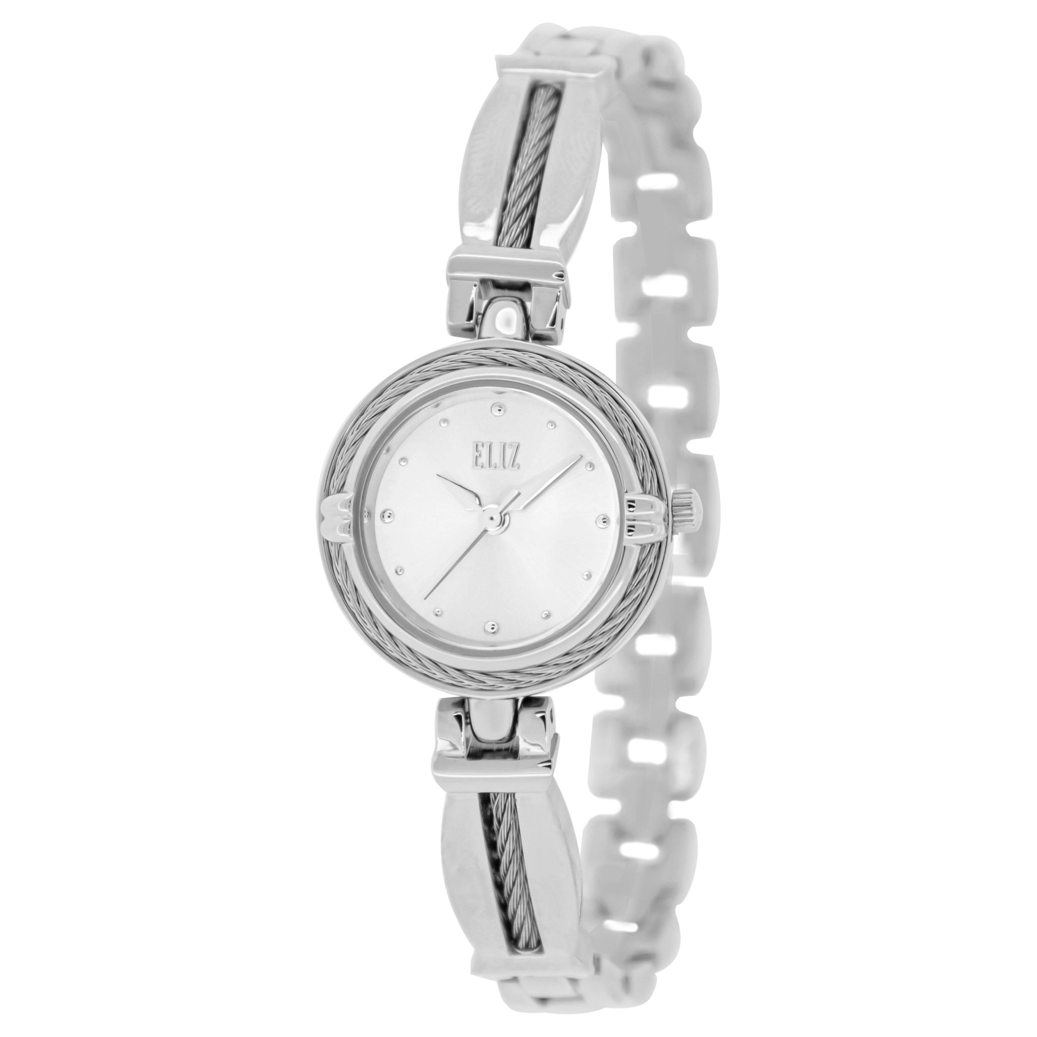 ELIZ ES8793L2SHS Metal Case and Bracelet Women's Watch - Front