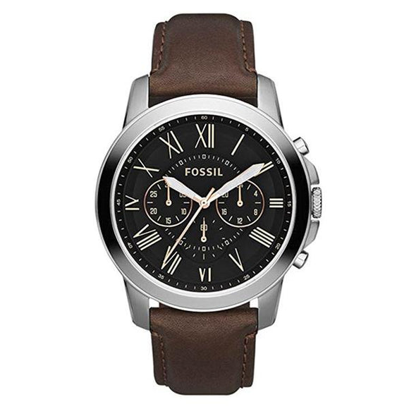 Fossil Men's Black Dial Leather Strap Analog Watch - FS4813IE 1