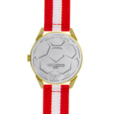 BLADE 3697GRW6C White-Red Retro-Fútbol Special Edition NATO Strap Unisex Watch - Back 02