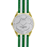 BLADE 3697GSW6G White-Green Retro-Fútbol Special Edition NATO Strap Unisex Watch - Back 02