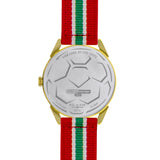 BLADE 3697GGW6N Red-Green-White Retro-Fútbol Special Edition NATO Strap Unisex Watch - Back