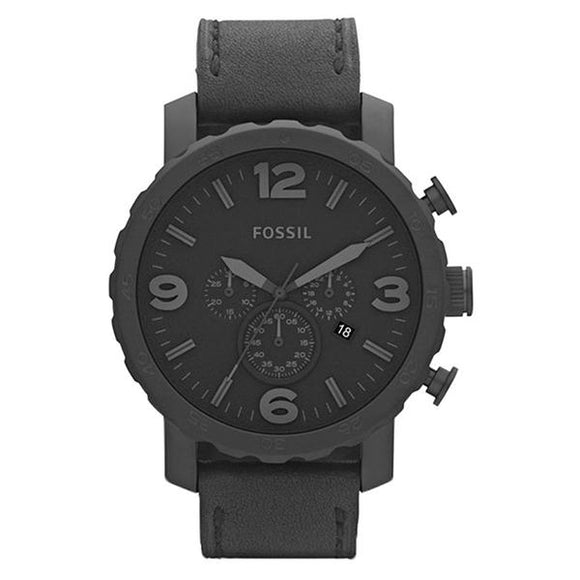 Fossil Men's Black Dial Leather Strap Analog Watch - JR1354 1