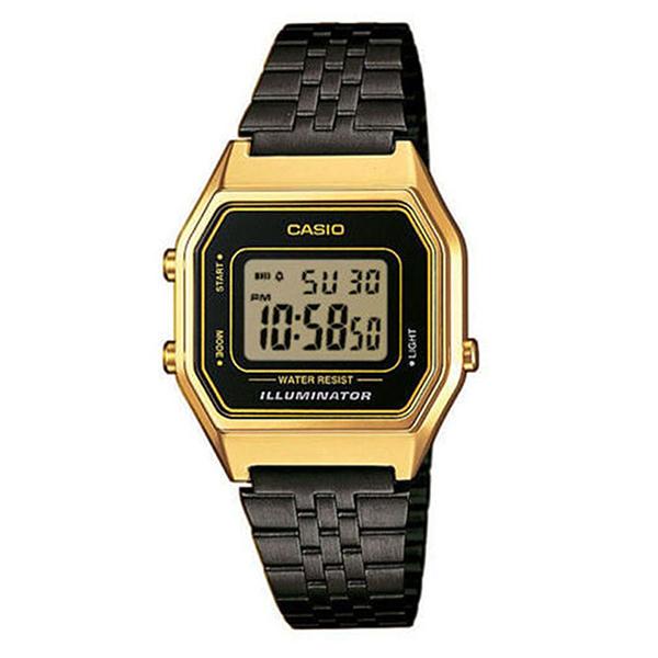 Casio Women's Illuminator Gold Plated Digital Watch - LA680WEGB-1A