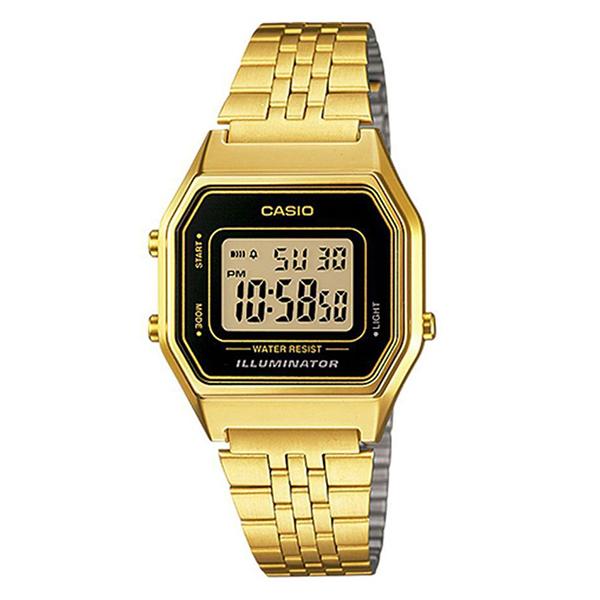 Casio Illuminator Gold Plated Digital Display Watch - LA680WGA-1D