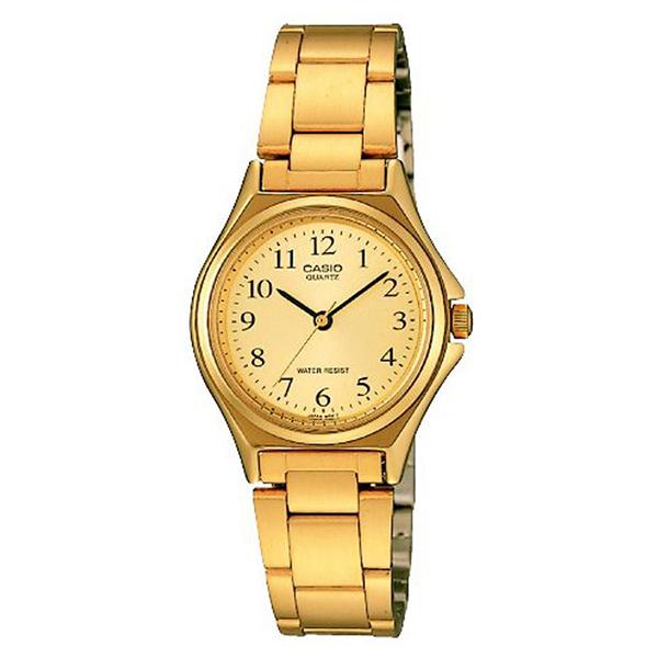 Casio Women's Champagne Dial Gold Plated Analog Watch - LTP-1130N-9BRDF