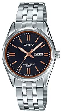 Casio LTP-1335D-1A2VDF Silver Plated Case SS Band Women's Watch
