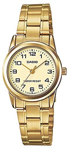 CASIO LTP-V001G-9BUDF Gold Ion Plated Case SS Band Women's Watch
