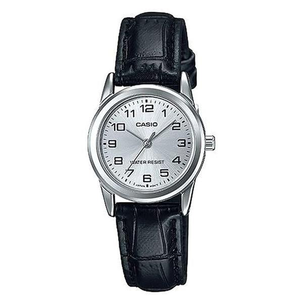 CASIO LTP-V001L-7B Womens Stainless Steel Case Genuine Leather Watch 1