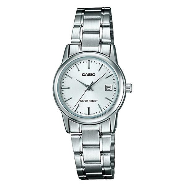 CASIO Women's Silver Dial Stainless Steel Band Watch - LTP-V002D-7A