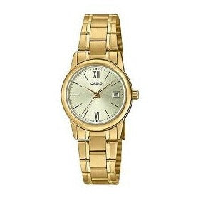 CASIO LTP-V002G-9B3UDF Gold Ion Plated Case SS Band Women's Watch