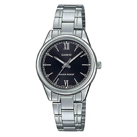 CASIO Black Dial Stainless Steel Band Analog Watch - LTP-V005D-1B2