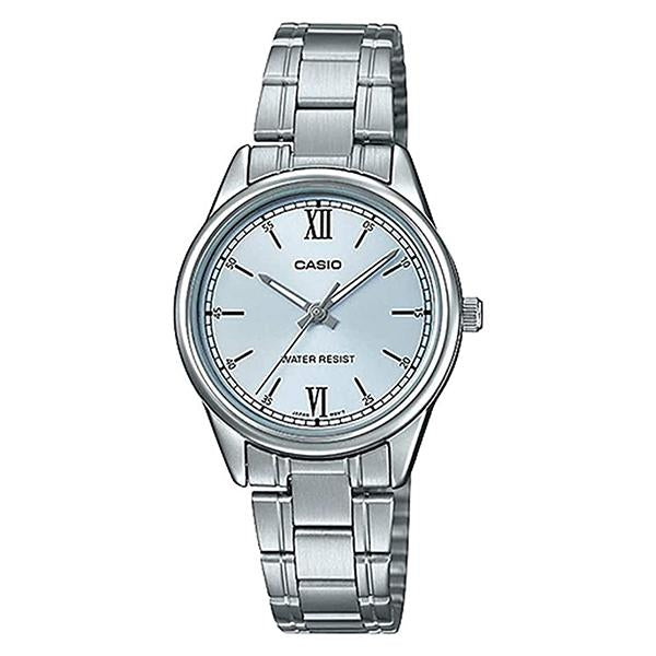 CASIO Women's Blue Dial Stainless Steel Band Watch - LTP-V005D-2B3