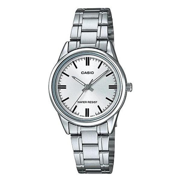 Casio Women's Silver Dial Stainless Steel Band Watch -  LTP-V005D-7A