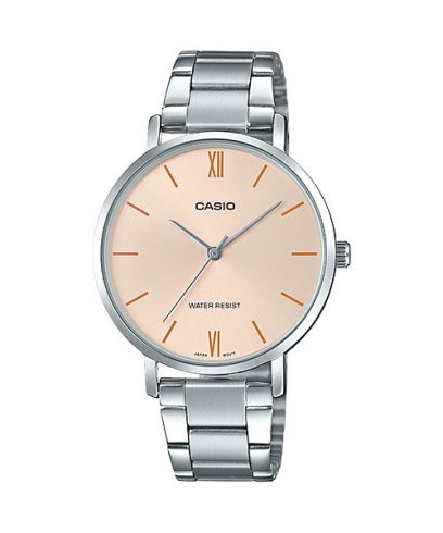 CASIO LTP-VT01D-4BUDF Silver Plated Case SS Band Women's Watch