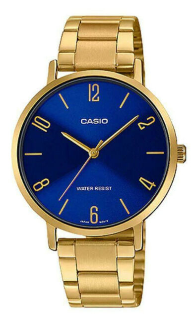 CASIO LTP-VT01G-2BUDF Gold Ion Plated Case SS Band Women's Watch