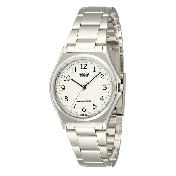 Casio Men's White Dial Stainless Steel Watch - MTP-1130A-7B