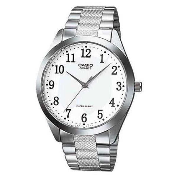 Casio White Dial Stainless Steel Band Analog Watch - MTP-1274D-7B