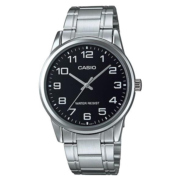 Casio Men's Black Dial Stainless Steel Watch - MTP-V001D-1B