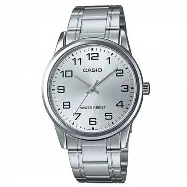 CASIO MTP-V001D-7BUDF Silver Plated Case SS Band Men's Watch