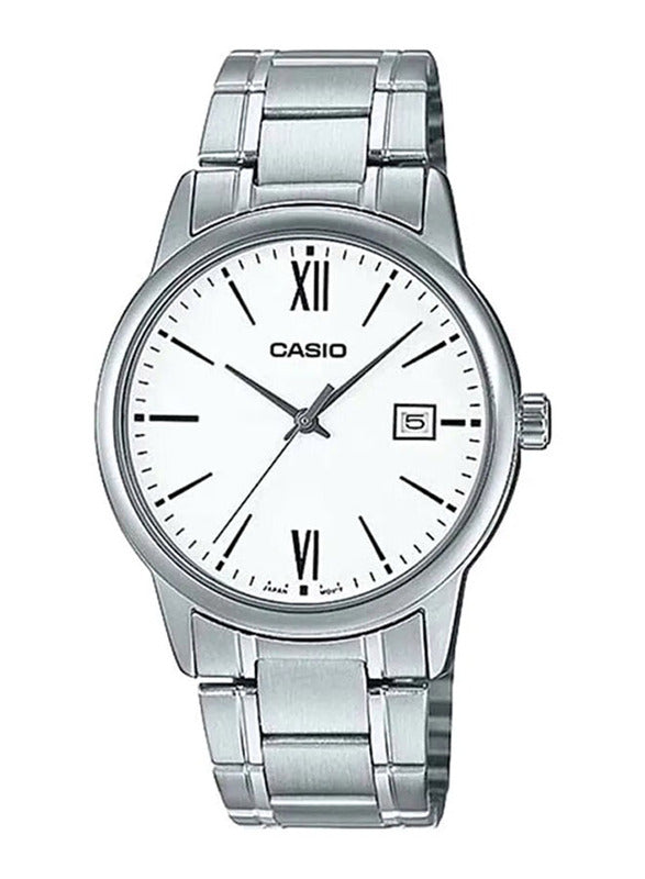 Casio MTP-V002D-7B3UDF Silver Plated Case SS Band Men's Watch