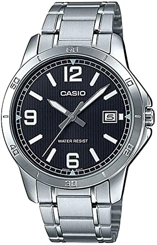 Casio MTP-V004D-1B2UDF  Silver Plated Case SS Band Men's Watch