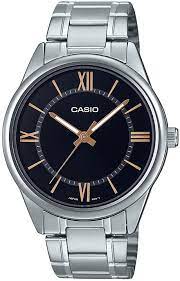 Casio MTP-V005D-1B5UDF  Silver Plated Case SS Band Men's Watch