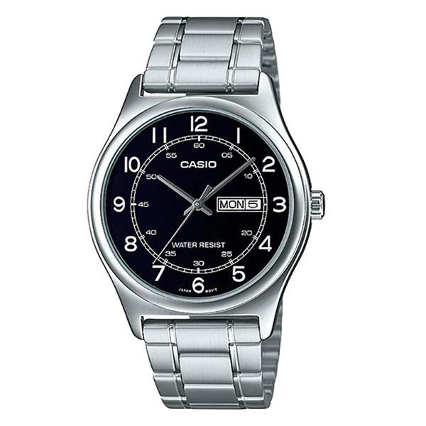 CASIO Men's Black Dial Stainless Steel Band Watch - MTP-V006D-1B2UDF