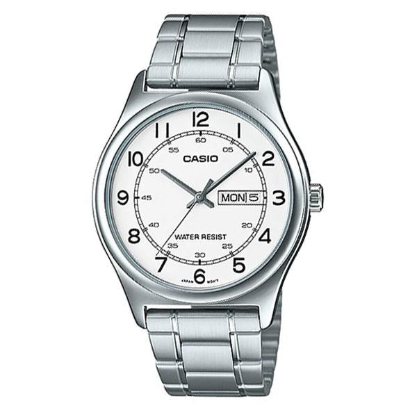 Casio Men's White Dial Stainless Steel Band Watch MTP-V006D-7B2UDF