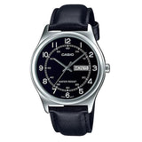 Casio Men's Black Dial Leather Strap Watch - MTP-V006L-1B2UDF