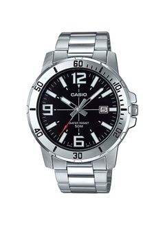 Casio MTP-VD01D-1BVUDF Silver Plated Case SS Band Men's Watch