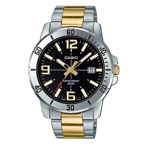 Casio Men's Gold Plated Stainless Steel Watch - MTP-VD01SG-1BVUDF