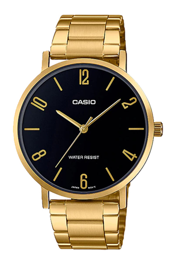 CASIO MTP-VT01G-1B2UDF Gold Ion Plated Case SS Band Men's Watch