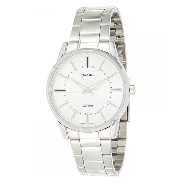 Casio White Dial Stainless Steel Band Analog Watch - MTP1303D-7A