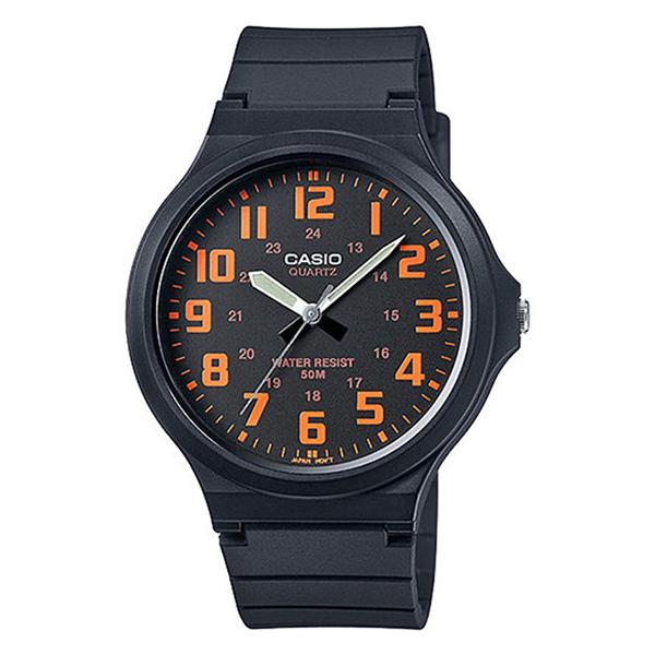 Casio Black Dial Resin Band Analog Watch - MW-240-4B