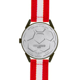 BLADE 3697GRW6C White-Red Retro-Fútbol Special Edition NATO Strap Unisex Watch - Back 03